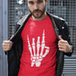Skeleton Metal Horn Men's Cotton T-Shirt