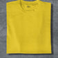 Men's Plain Cheerful Yellow Cotton T-Shirt