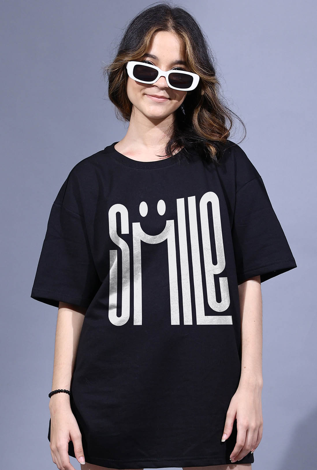 [ STIGMA ]★23 SMILE OVERSIZED T-SHIRTS 23 SMILE OVERSIZED T-SHIRTS BEIGE - STIGMA | 60% - Asian