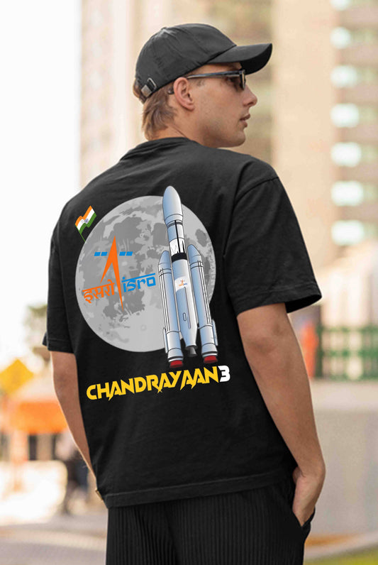 Chandrayaan Moon Mission Men's Oversized T-Shirt