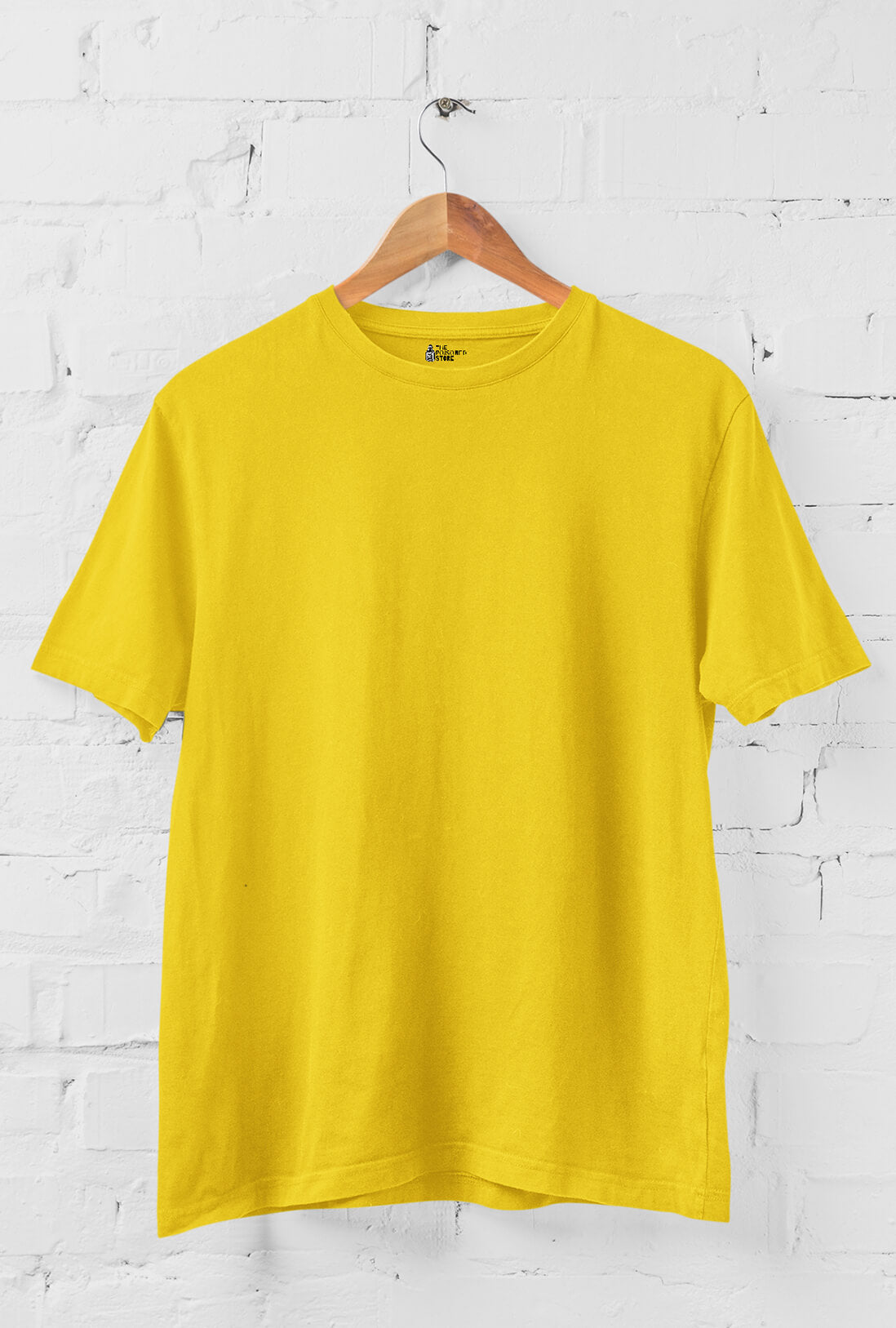 Men's Cheerful Yellow Cotton T-Shirt