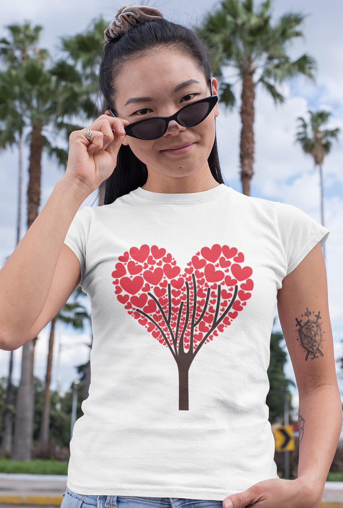Tree Of Hearts Women's Cotton T-Shirt