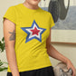 Blue White & Red Star Women's Cotton T-Shirt