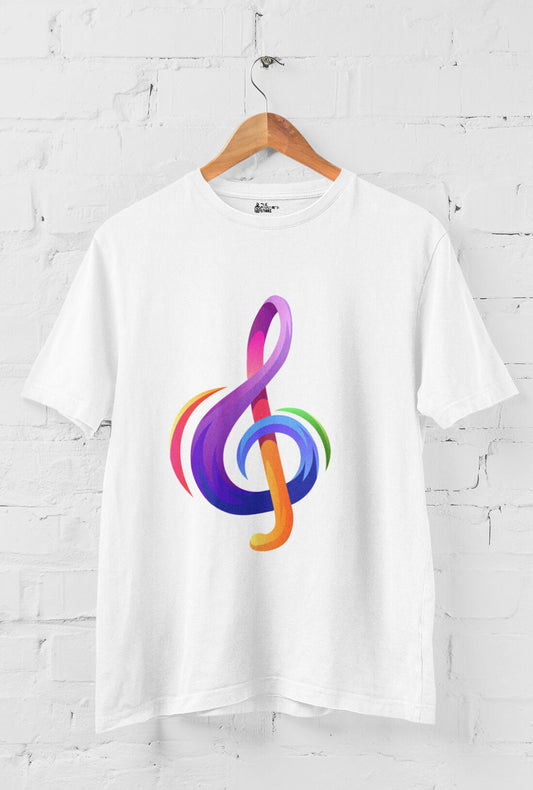 Colorful Music Sign Men's Cotton T-Shirt