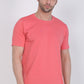 Men's Plain Peach Cotton T-Shirt