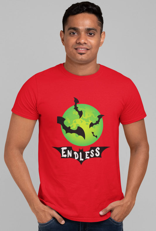 Endless Men's Scarlet Red Cotton T-Shirt