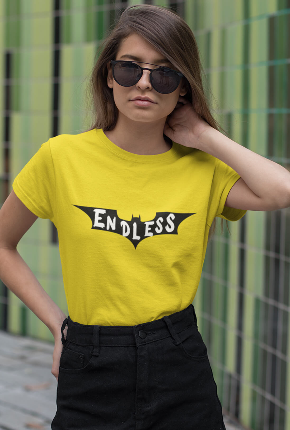 Endless Women's Cheerful Yellow Cotton T-Shirt