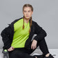 Women's Round Neck Greenish Yellow Active Wear T-Shirt