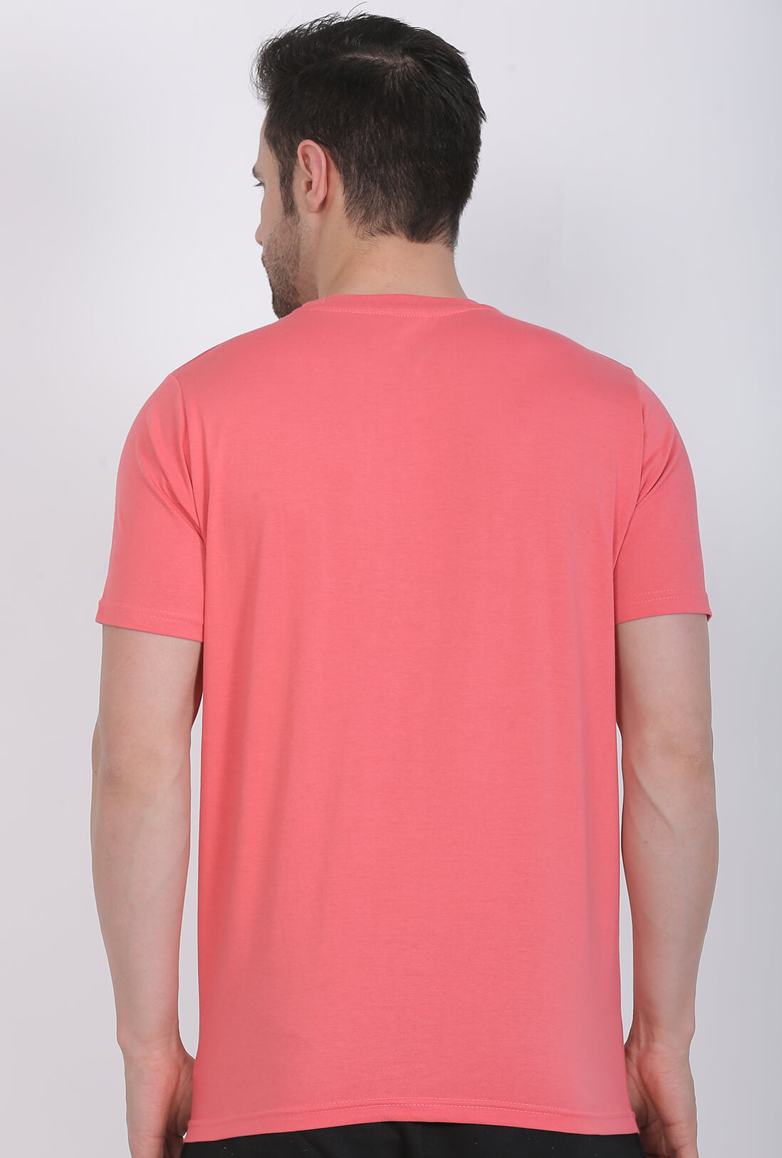 Men's Peach Cotton T-Shirt