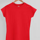 Women's Scarlet Red Cotton T-Shirt