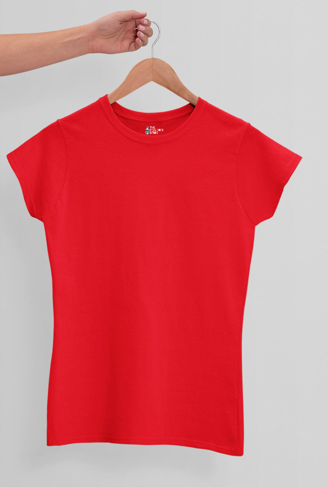 Women's Scarlet Red Cotton T-Shirt