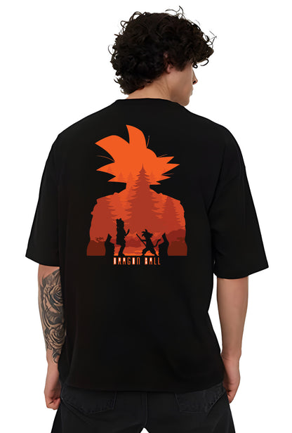 Dragon Ball Men's Back Print Oversized T-Shirt