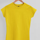 Women's Cheerful Yellow Cotton T-Shirt