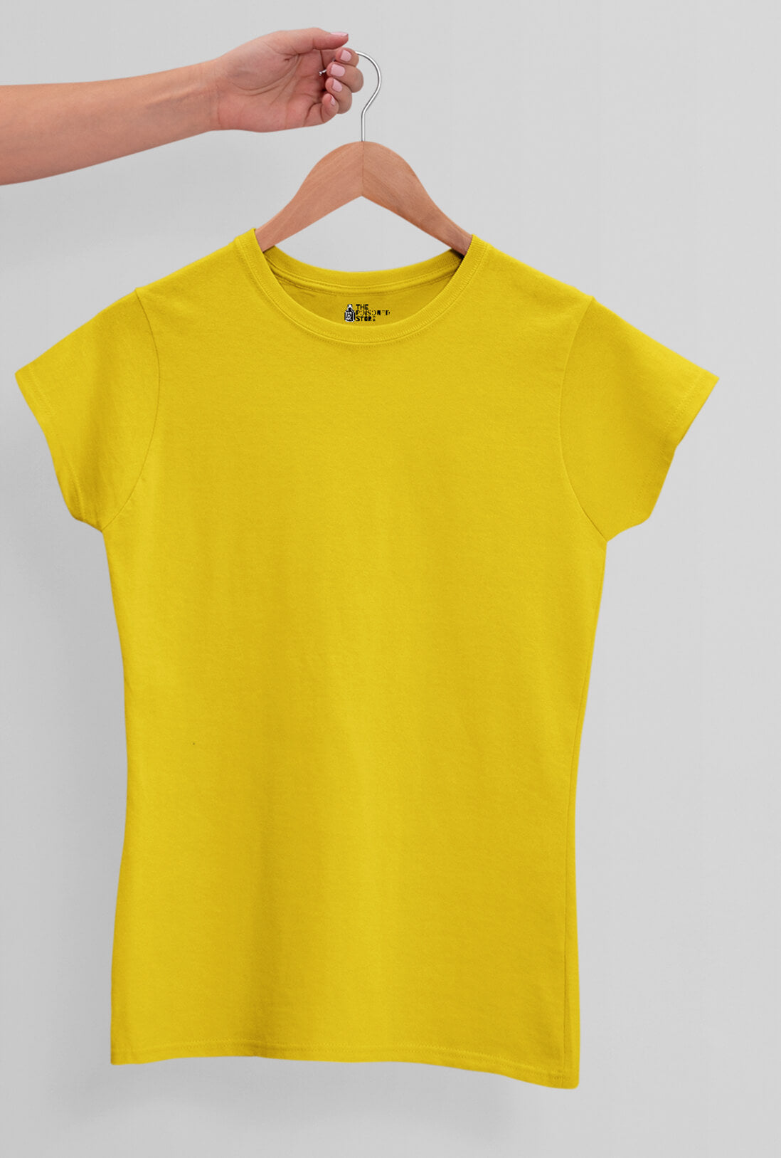 Women's Cheerful Yellow Cotton T-Shirt