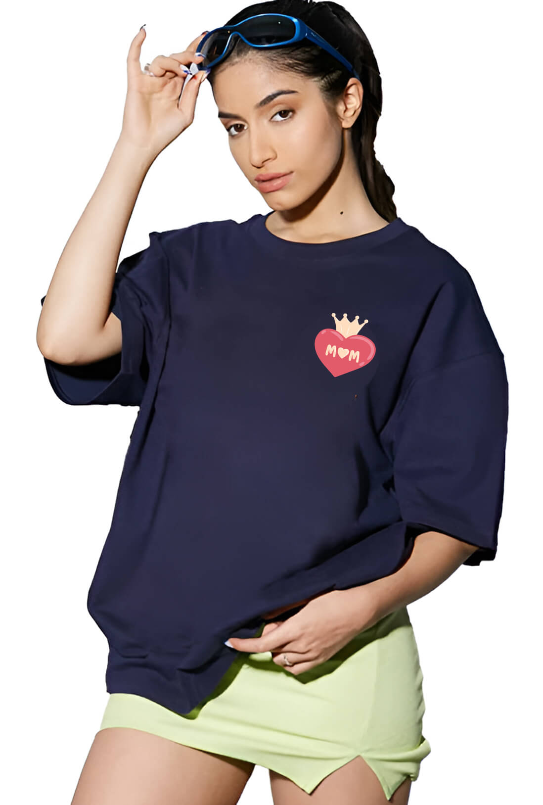 Mom's Heart Women's Oversized T-Shirt