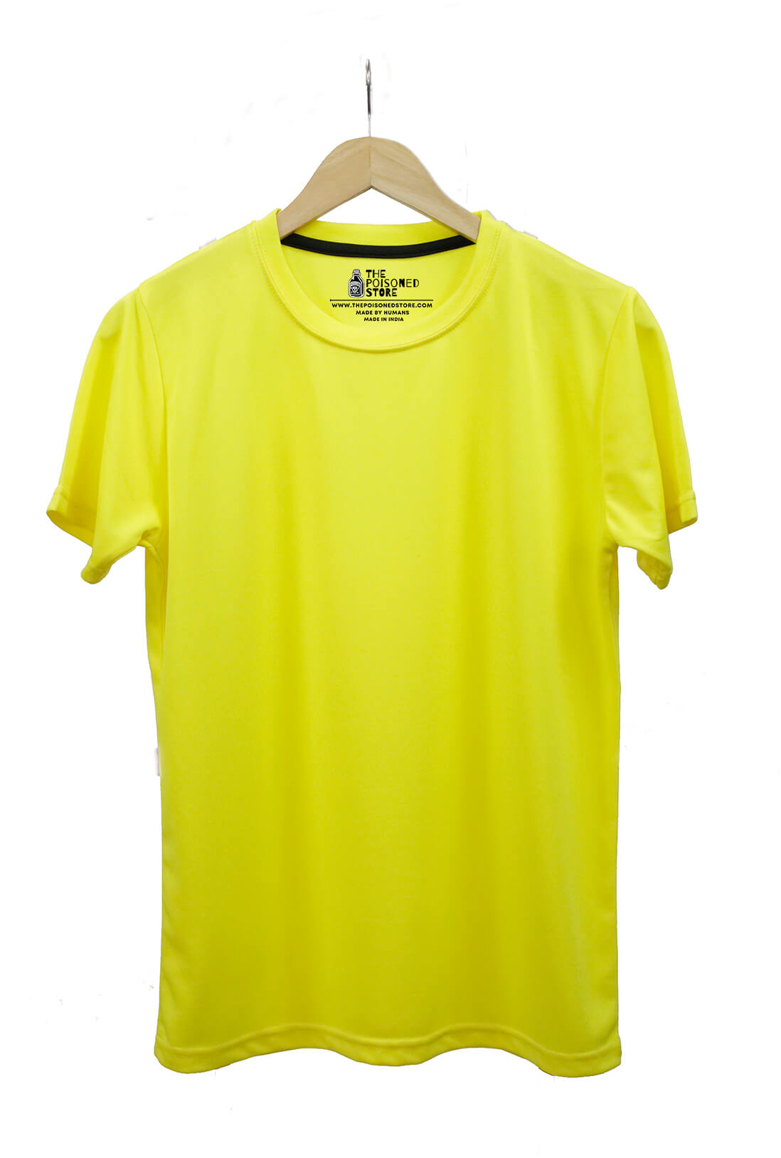 Men's Light Yellow Active Wear T-Shirt