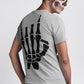 Skeleton Hand Men's Back Print T-Shirt