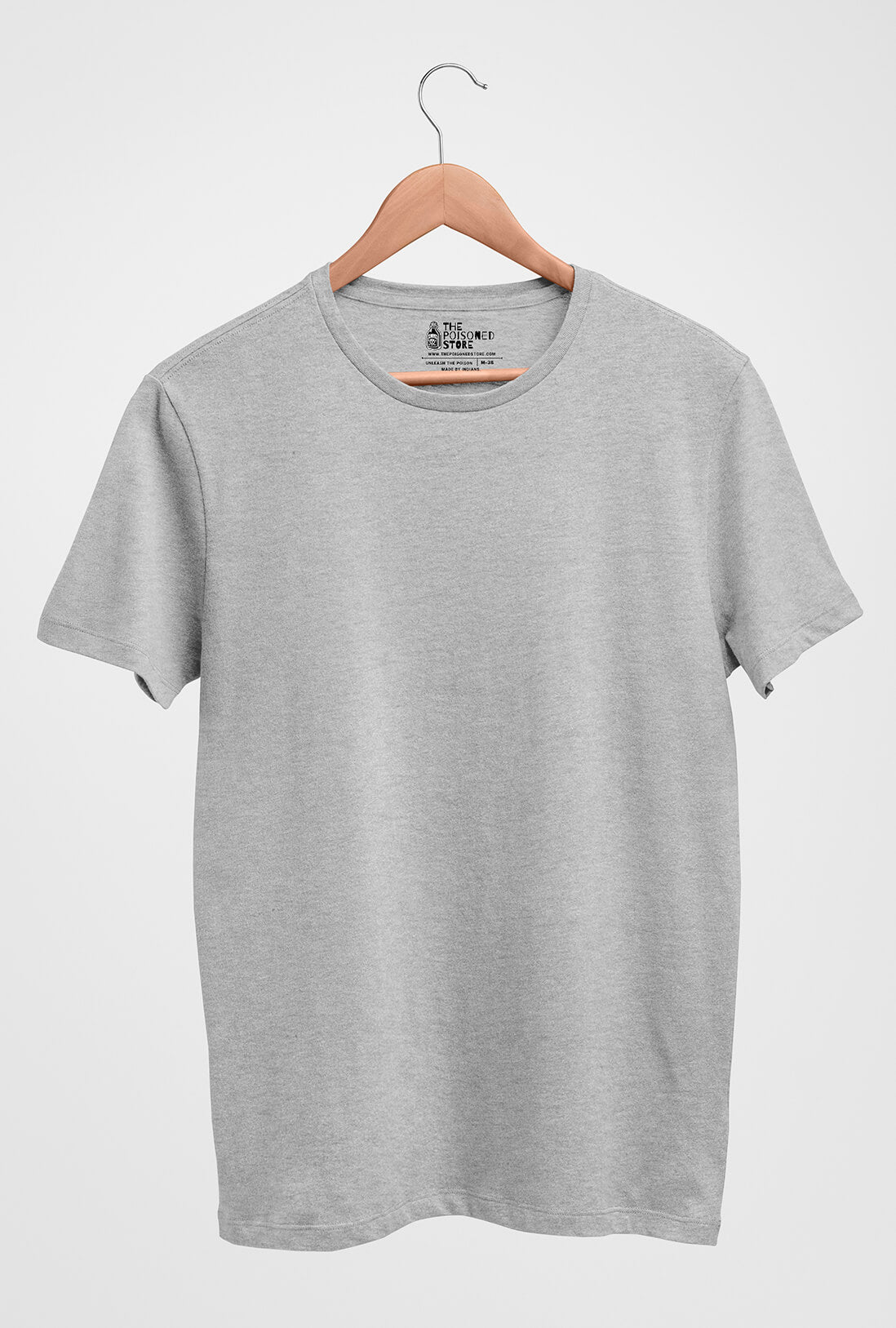 Men's  Grey Cotton T-Shirt