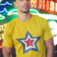 Blue White & Red Star Men's Cotton T-Shirt