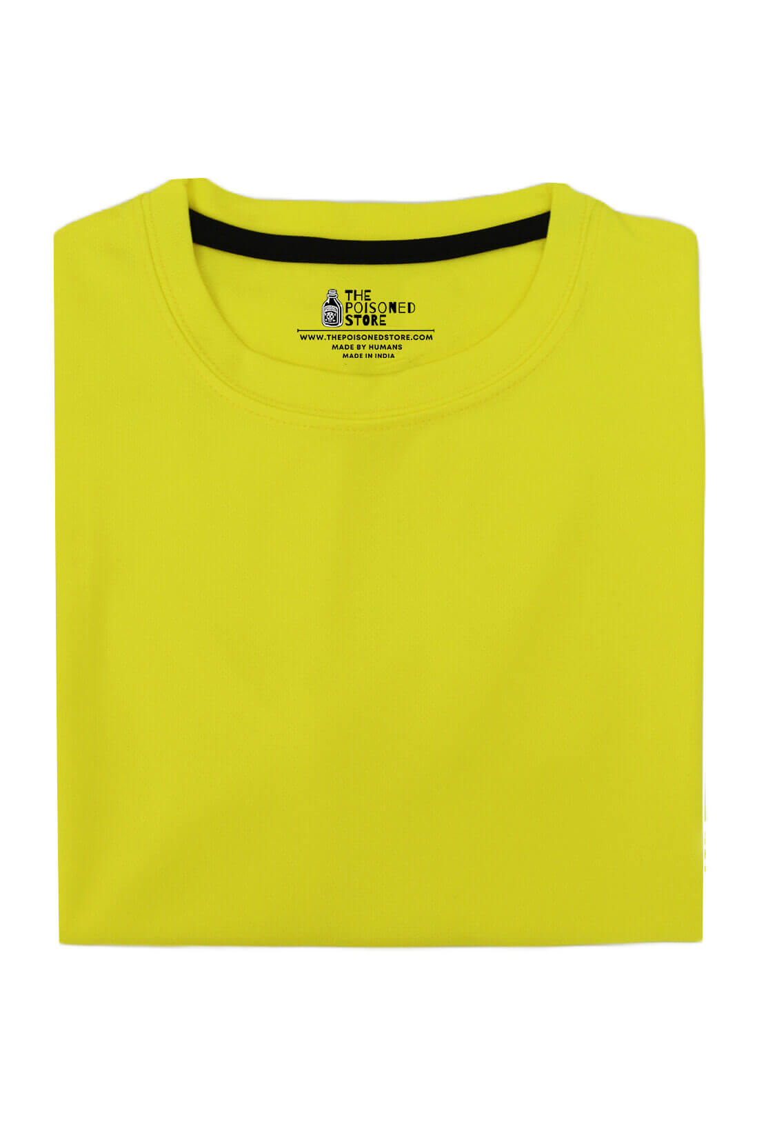 Men's Light Yellow Active Wear T-Shirt