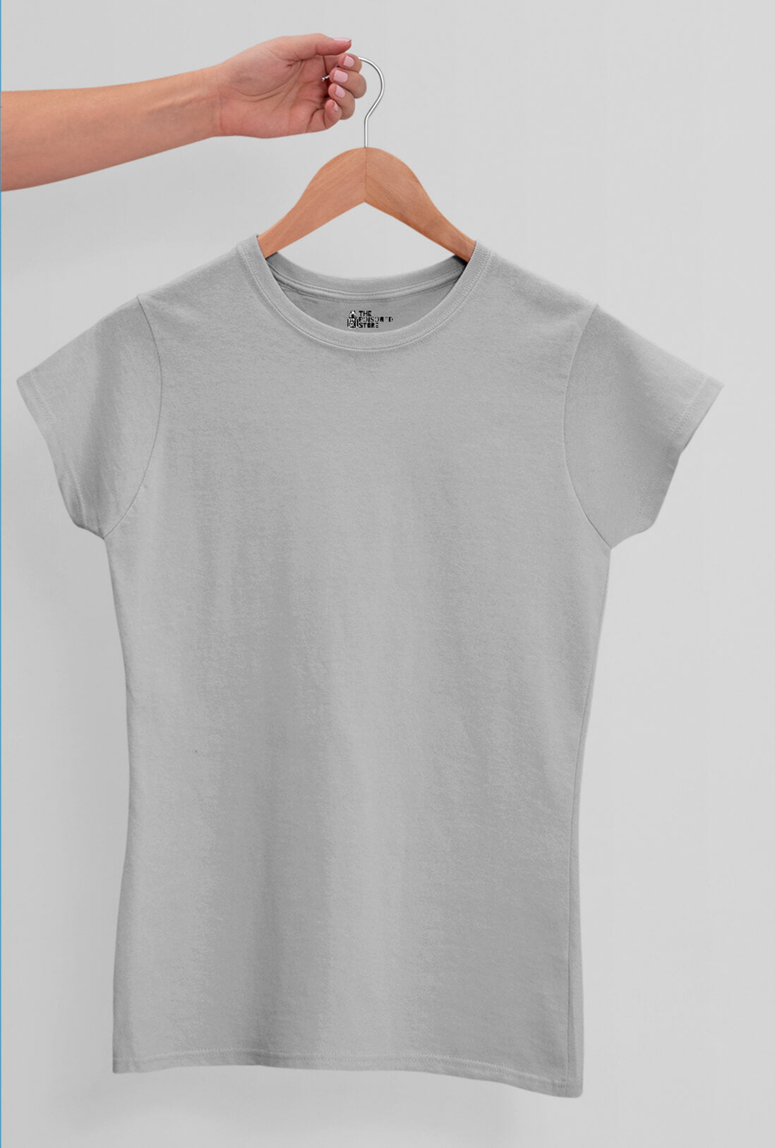 Women's Grey Cotton T-Shirt