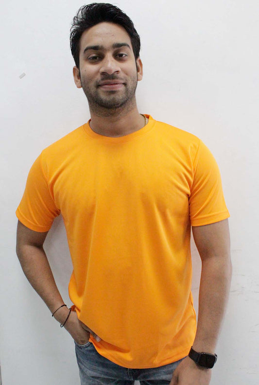 Men's Orange Active Wear T-Shirt