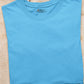 Women's Plain Electric Blue Cotton T-Shirt