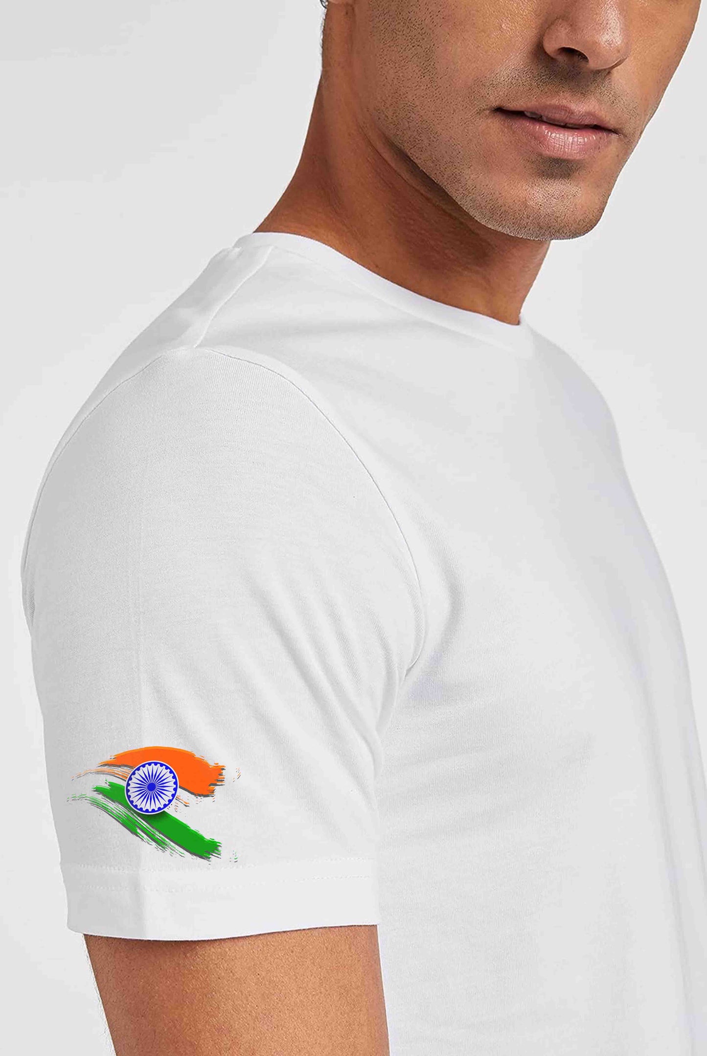 Indian Flag Men's Cotton T-Shirt