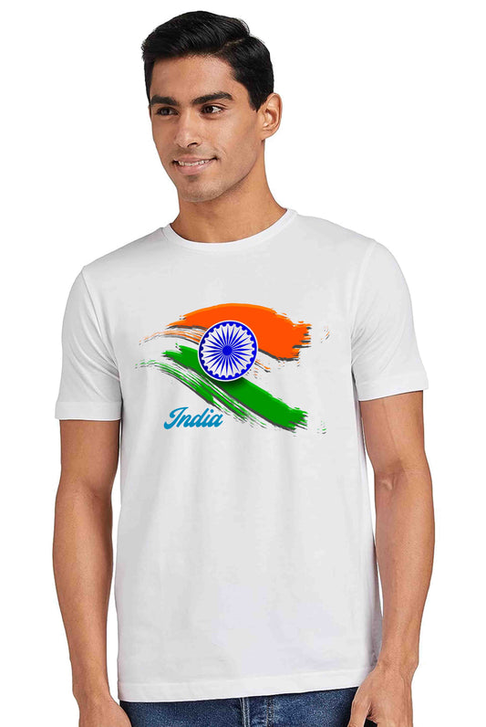 Indian Flag Men's Cotton T-Shirt