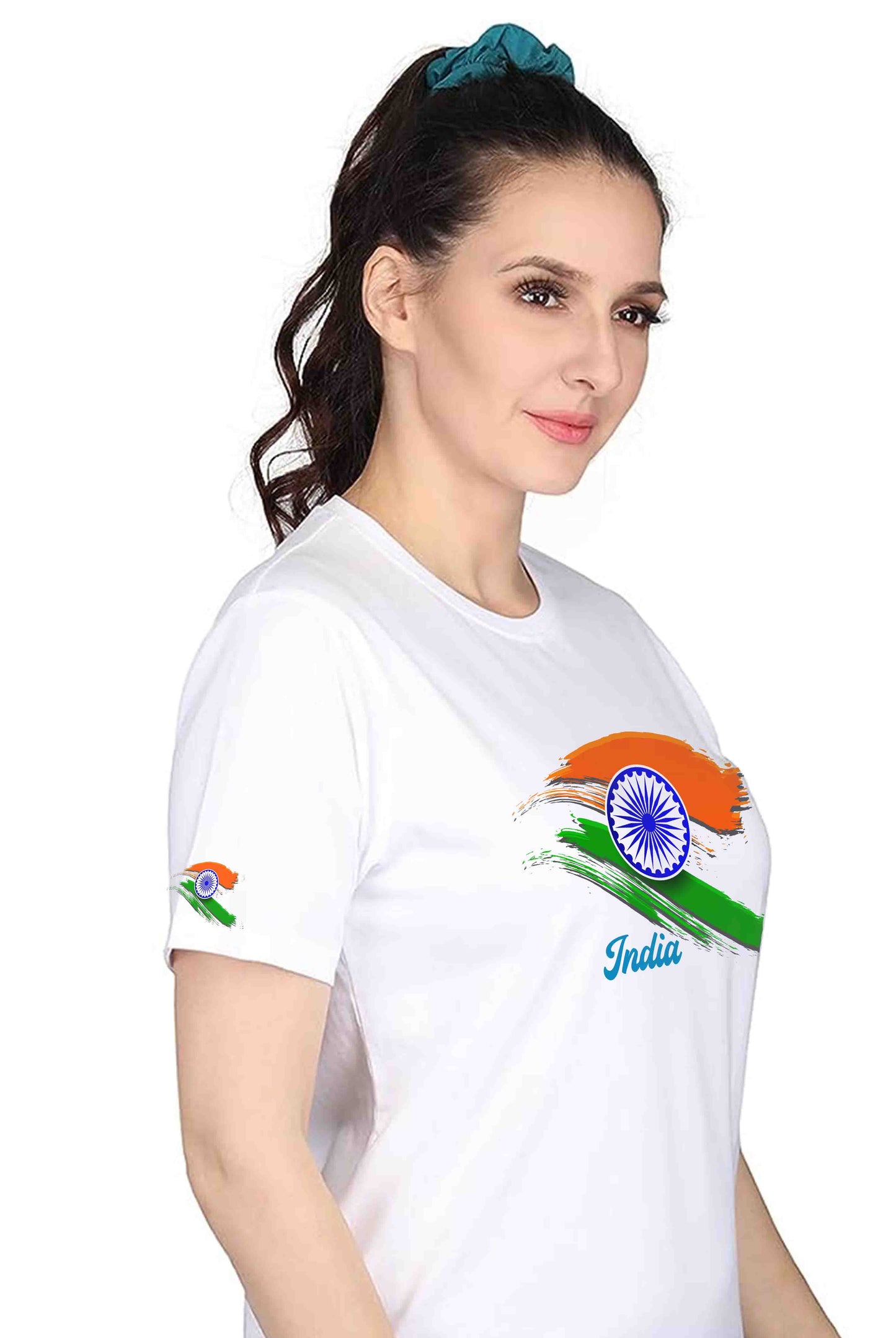 Indian Flag Women's Cotton T-Shirt