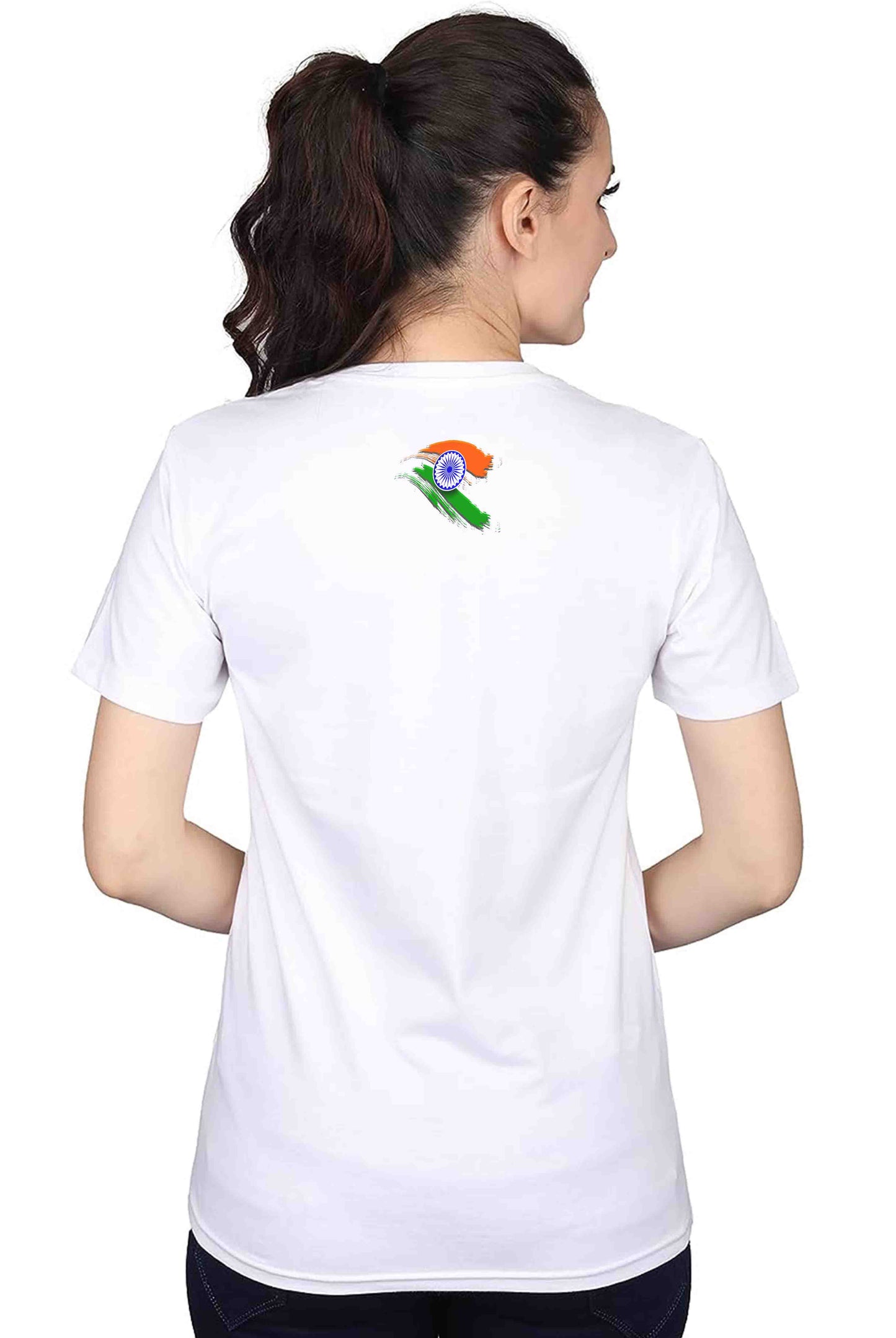 Indian Flag Women's Cotton T-Shirt