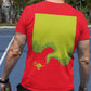 Smoke Coming From Lamp Men's Back Print T-Shirt