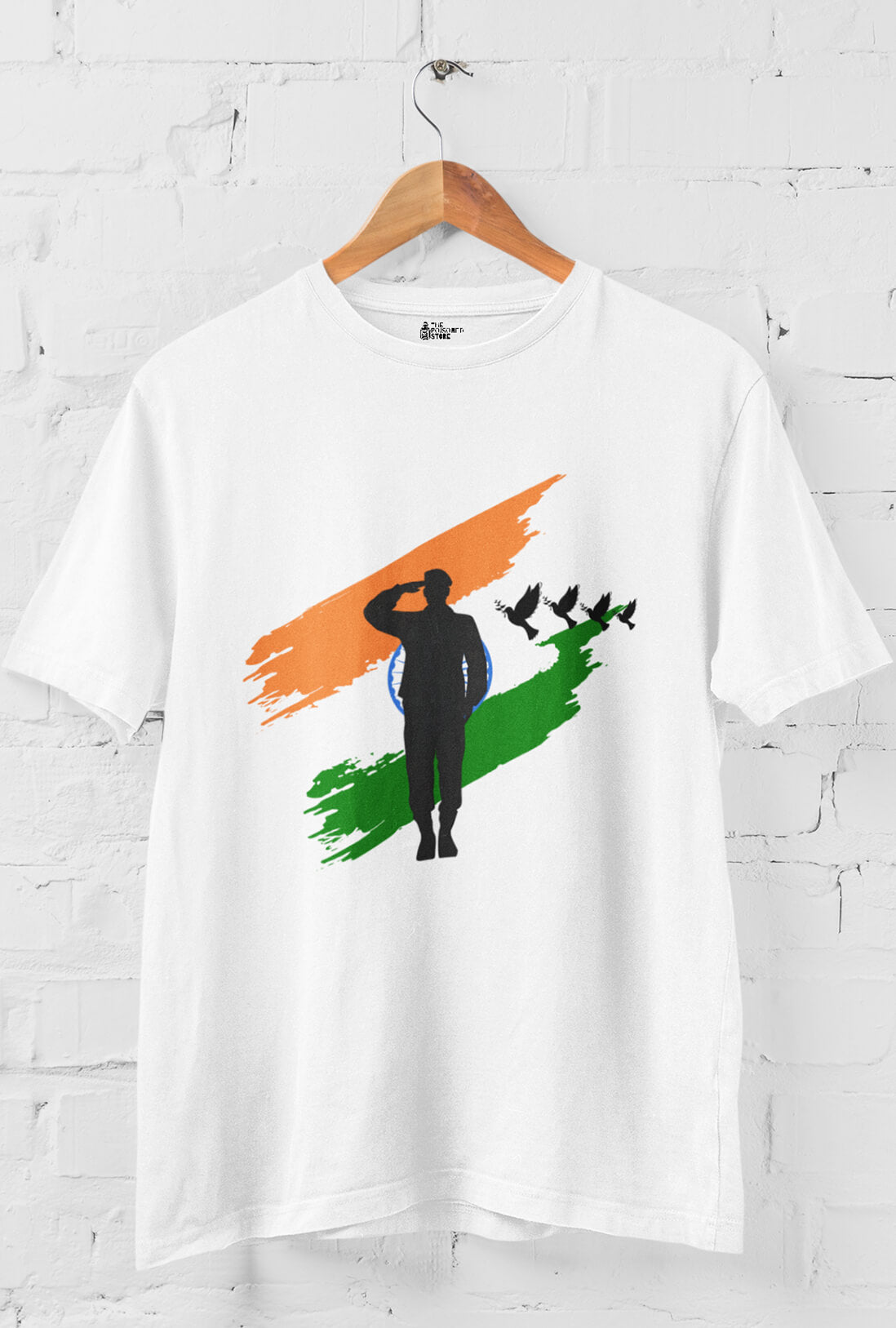 Salute To Indian Flag Women's Cotton T-Shirt