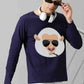 Sheep In Glasses Men's Full Sleeve Cotton T-Shirt