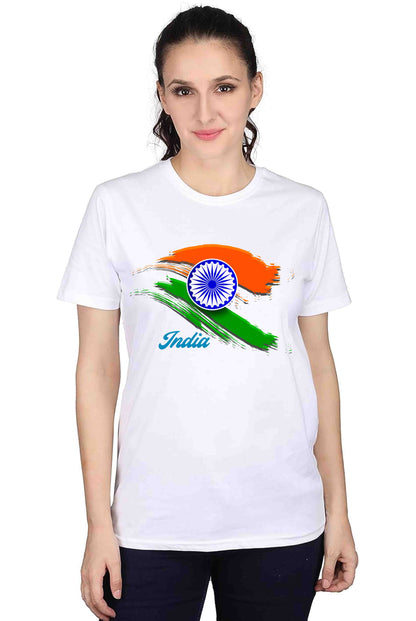 Indian Flag Women's Cotton T-Shirt