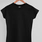 Women's Black  Cotton T-Shirt