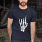Skeleton Metal Horn Men's Cotton T-Shirt