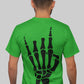 Skeleton Hand Men's Back Print T-Shirt