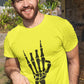 Skeleton Metal Horn Men's Cotton T-Shirt