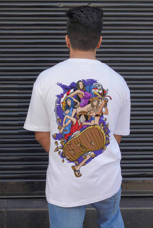 One Piece Cartoon Characters Oversized T-Shirt