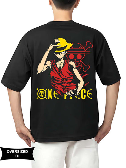 One Piece Anime Oversized Unisex Black T-Shirt