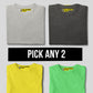 Summer Solid Men's Tees Combo3