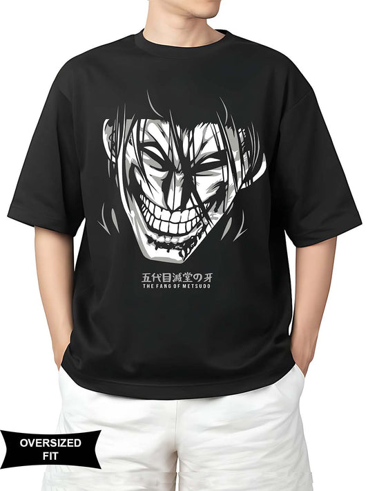 Agito Kanoh Unisex Oversized Black T-Shirt