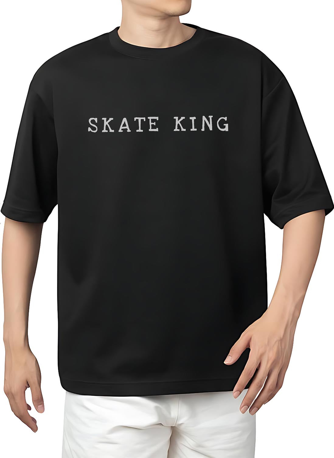 Skate King Unisex Oversized Black T-Shirt