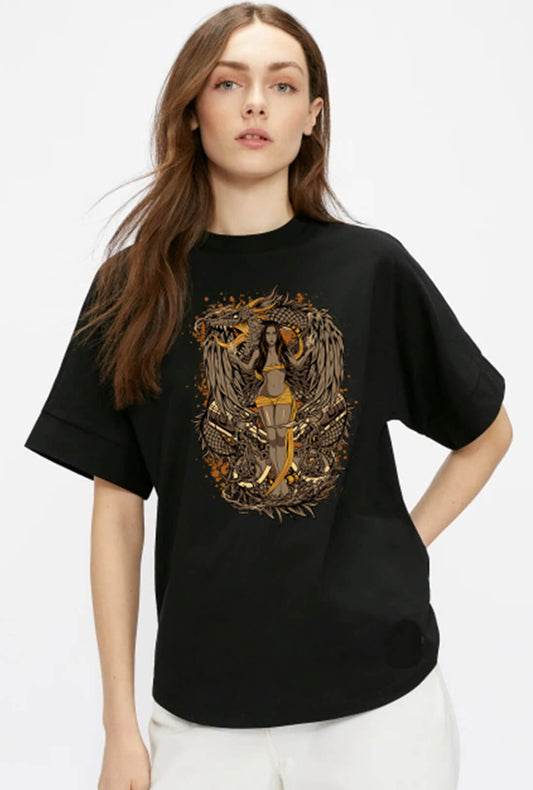 Dragon Girl Women's Oversized T-Shirt