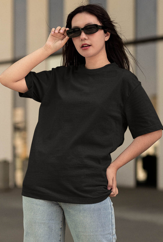 Women's Black Oversized T-Shirt