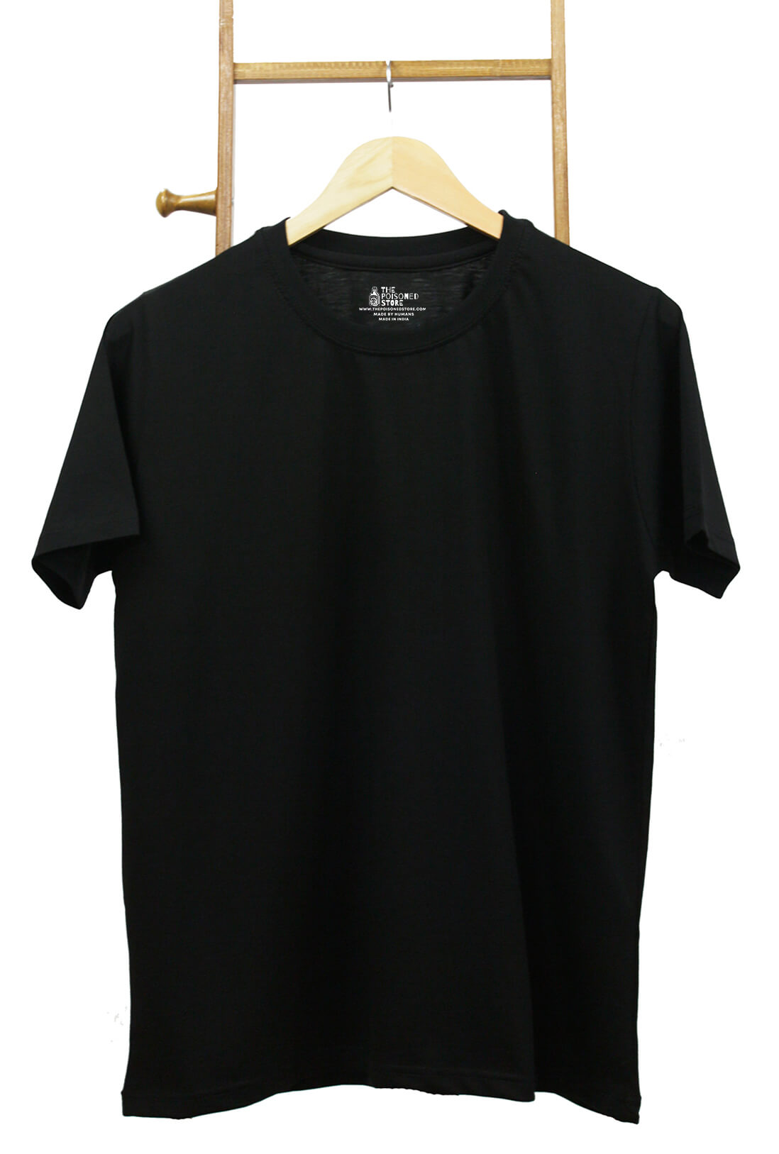 Men's  Black Cotton T-Shirt