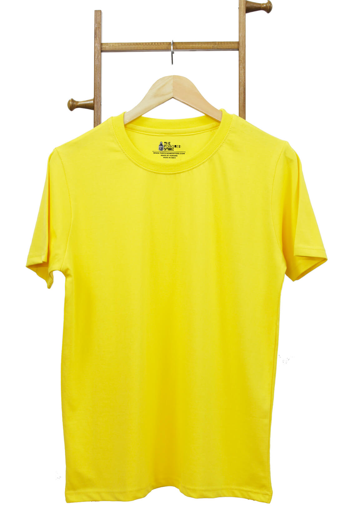 Men's Cheerful Yellow Cotton T-Shirt