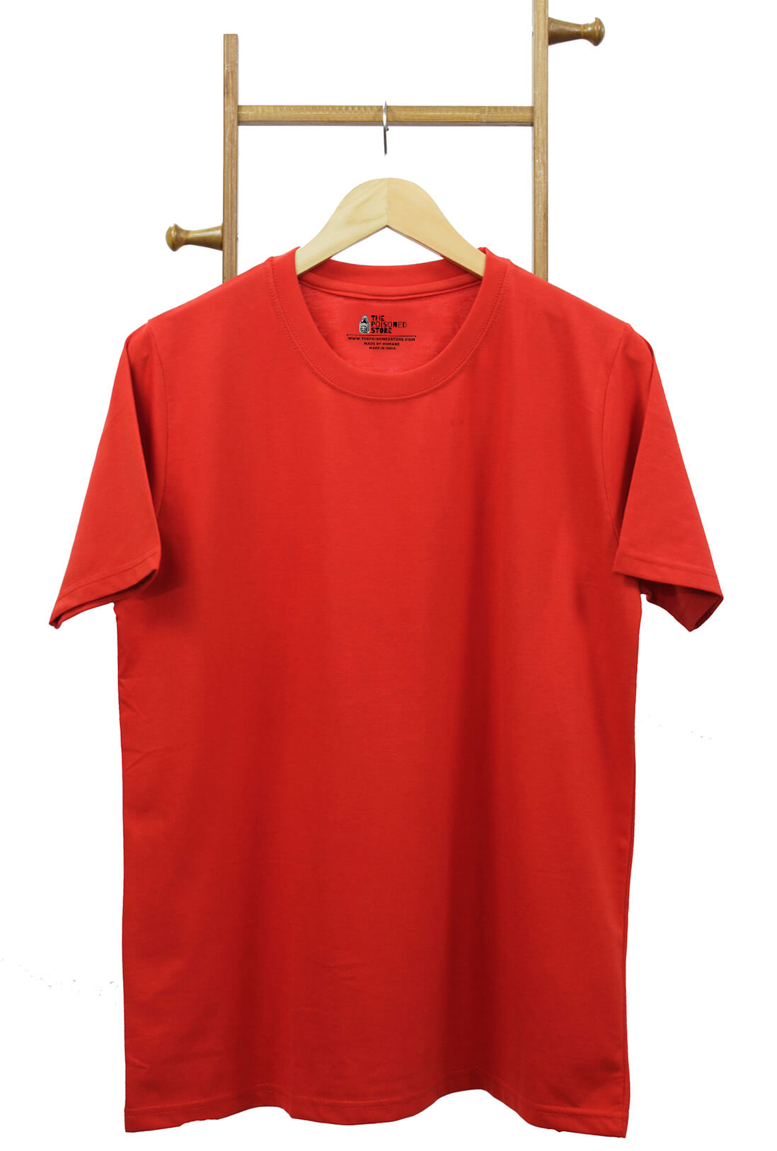 Men's Scarlet Red Cotton T-Shirt