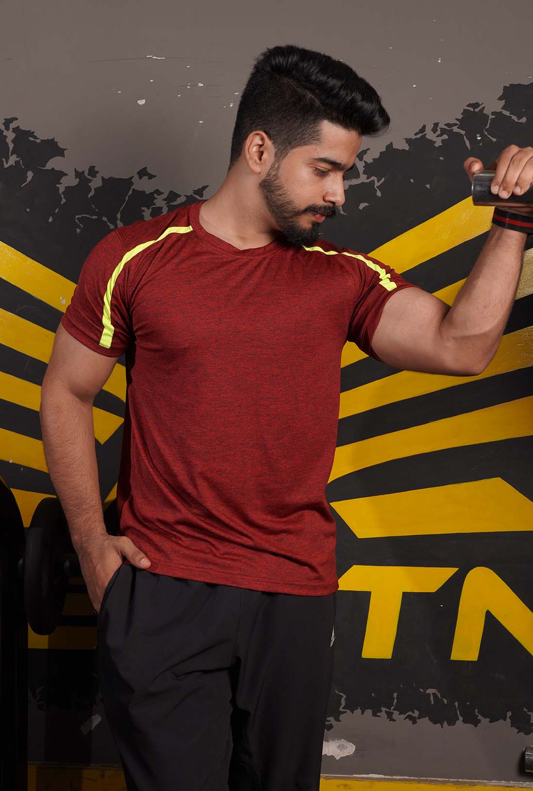 Brick Red Active Wear Performance Essential T-Shirt